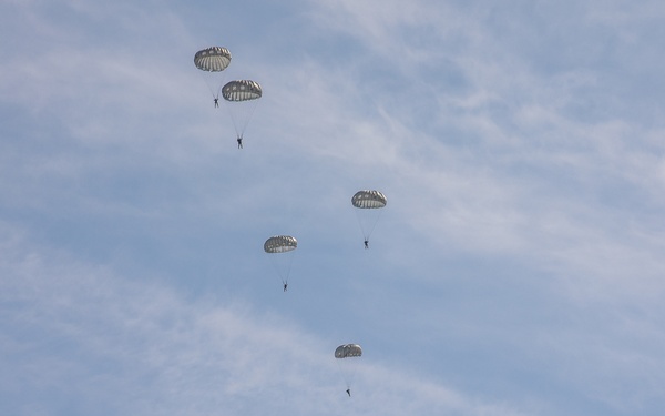 Green Berets from 10th Special Forces Group (Airborne) conducted airborne jump exercises near Ramstein, Germany