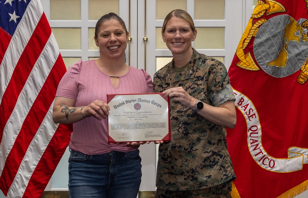 Marine Corps Base Quantico Civilian Quarterly Awards