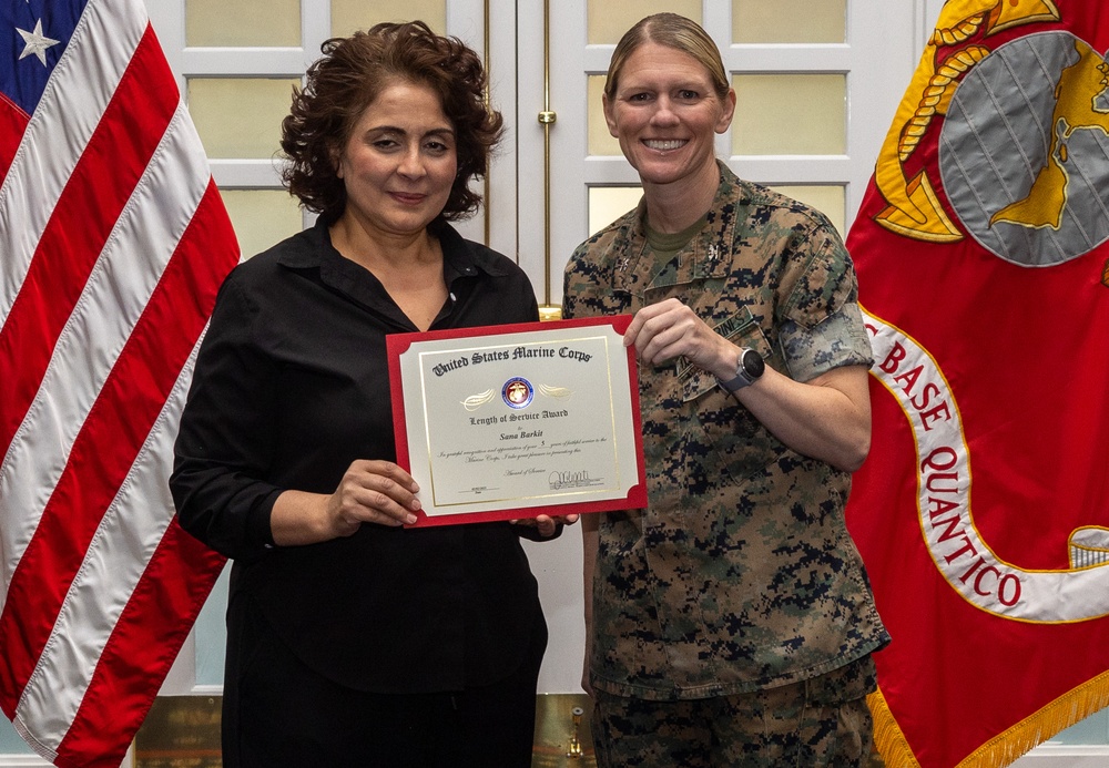 Marine Corps Base Quantico Civilian Quarterly Awards