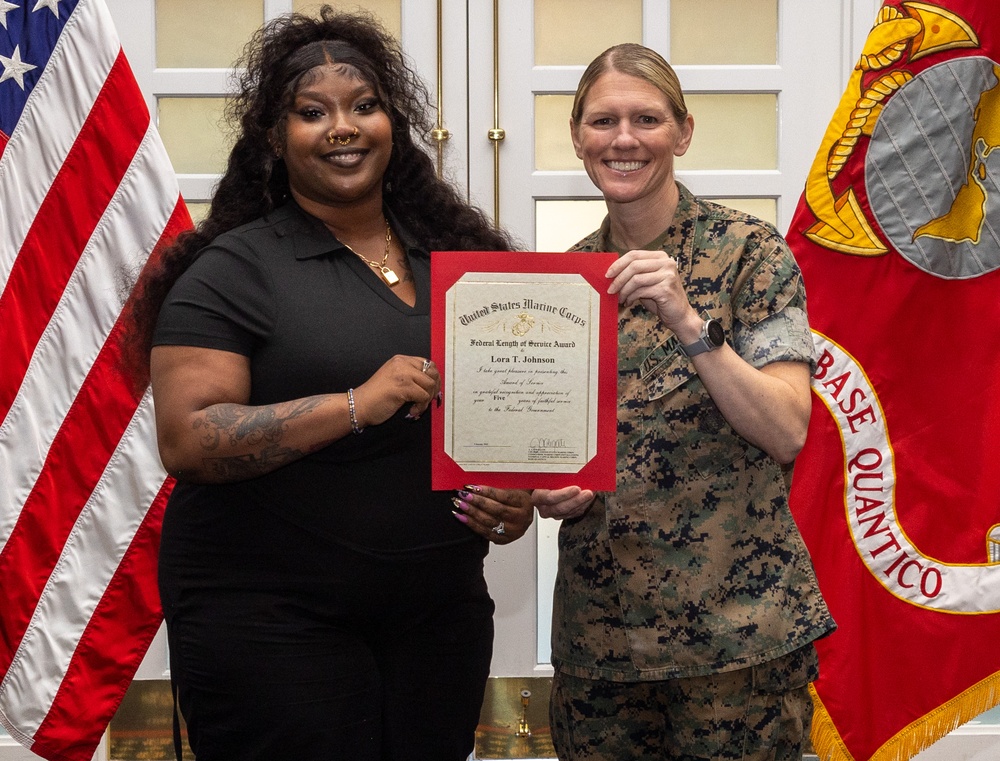 Marine Corps Base Quantico Civilian Quarterly Awards