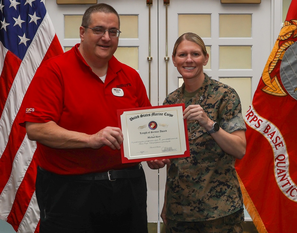 Marine Corps Base Quantico Civilian Quarterly Awards