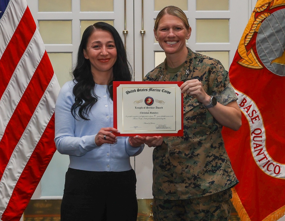 Marine Corps Base Quantico Civilian Quarterly Awards