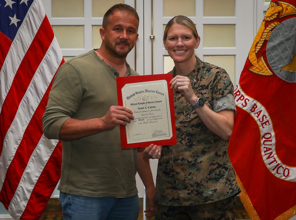 Marine Corps Base Quantico Civilian Quarterly Awards