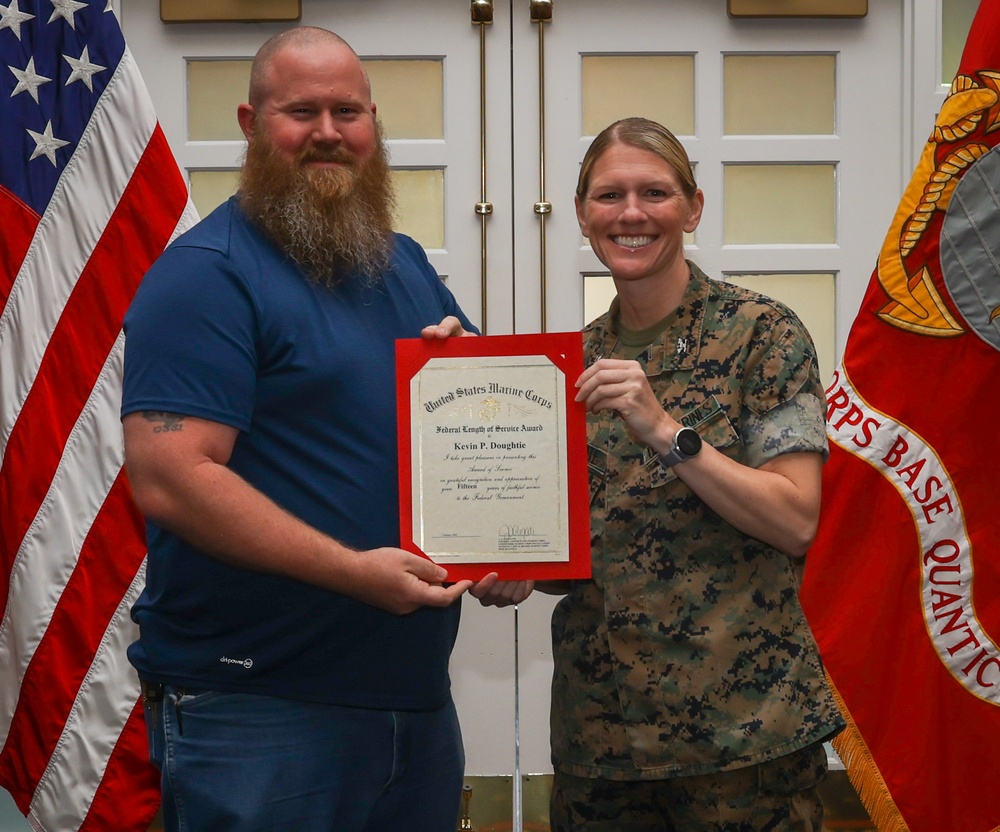 Marine Corps Base Quantico Civilian Quarterly Awards
