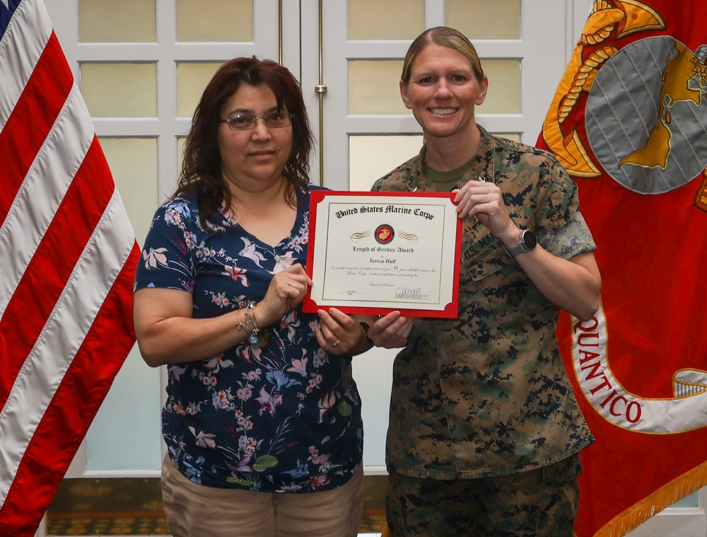 Marine Corps Base Quantico Civilian Quarterly Awards