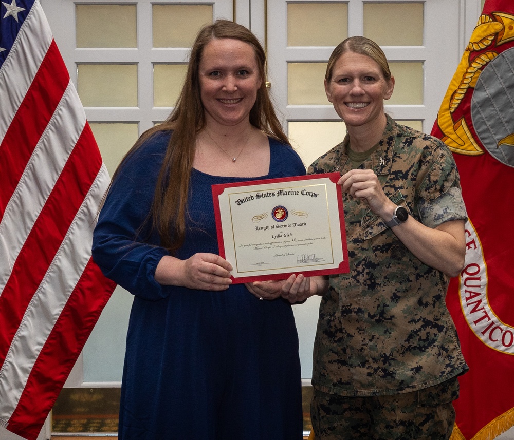 Marine Corps Base Quantico Civilian Quarterly Awards