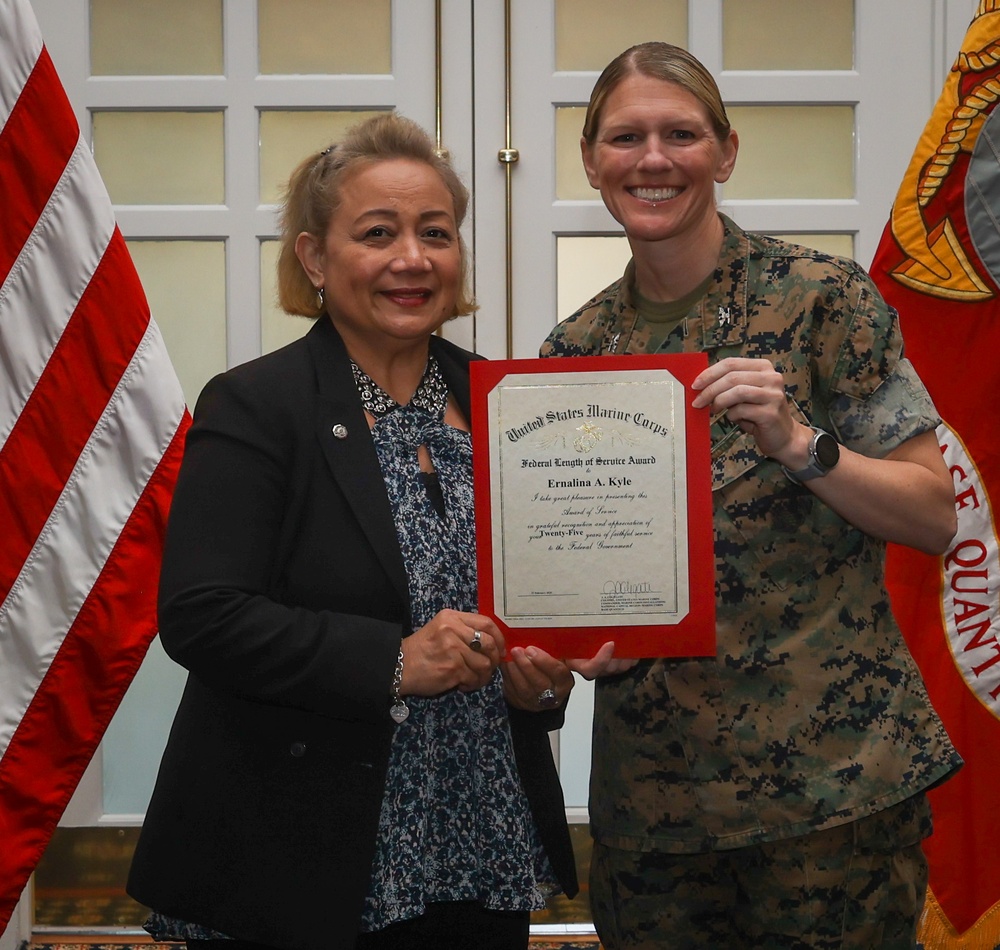 Marine Corps Base Quantico Civilian Quarterly Awards