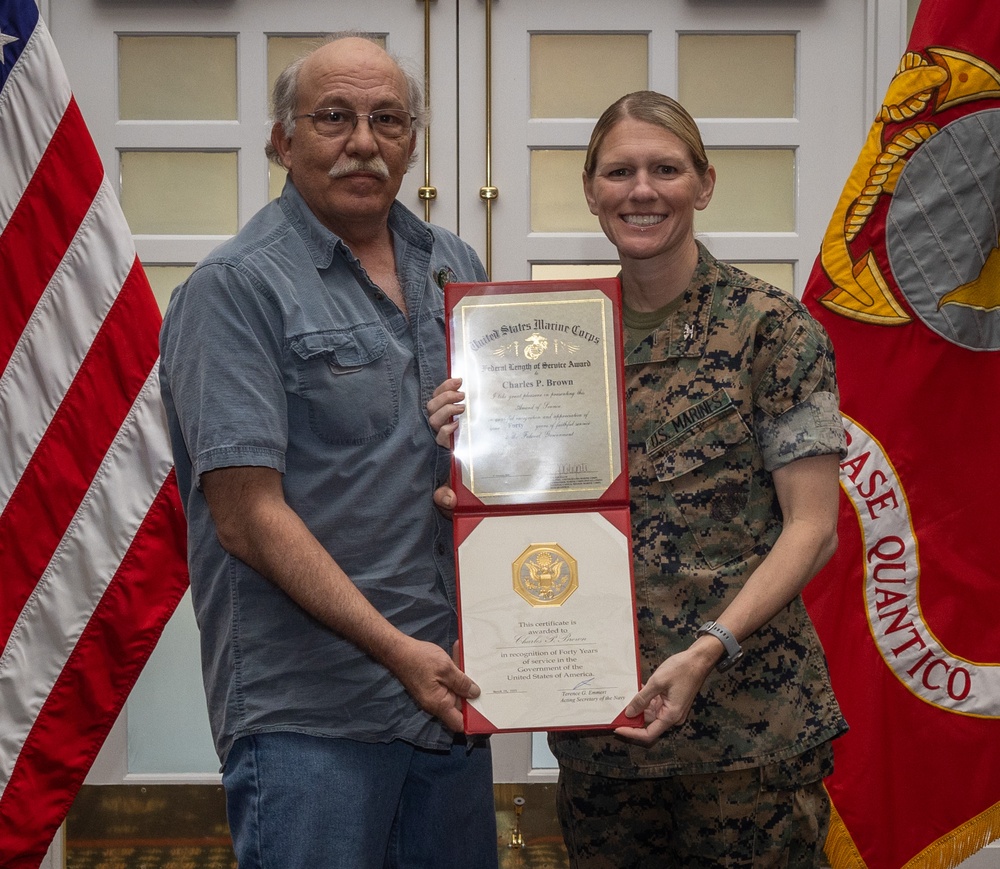 Marine Corps Base Quantico Civilian Quarterly Awards