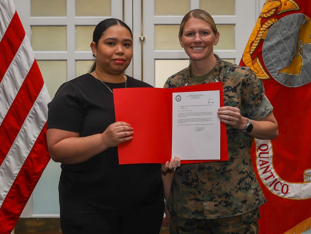 Marine Corps Base Quantico Civilian Quarterly Awards