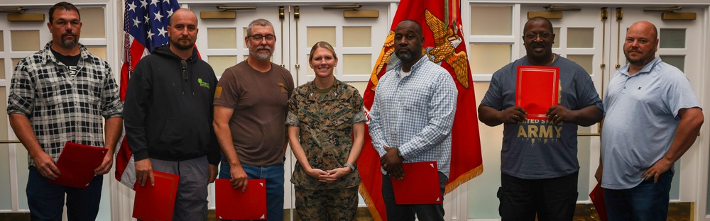 Marine Corps Base Quantico Civilian Quarterly Awards