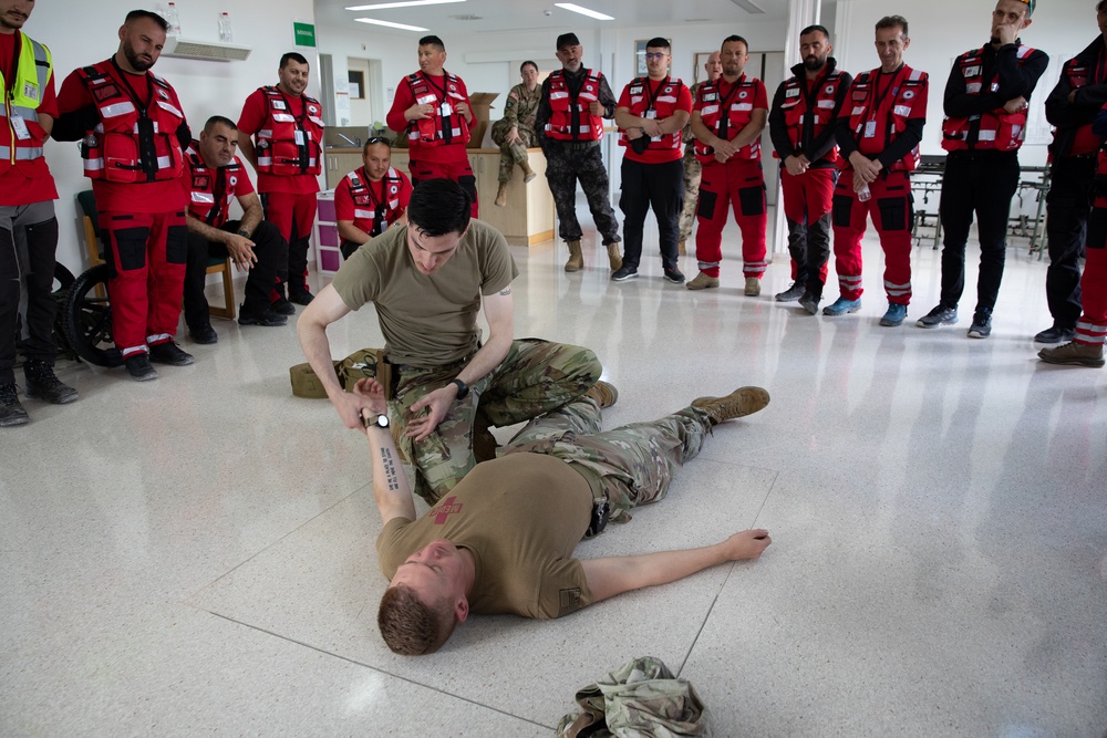 Kosovo Search and Rescue Association attend training at Camp Bondsteel