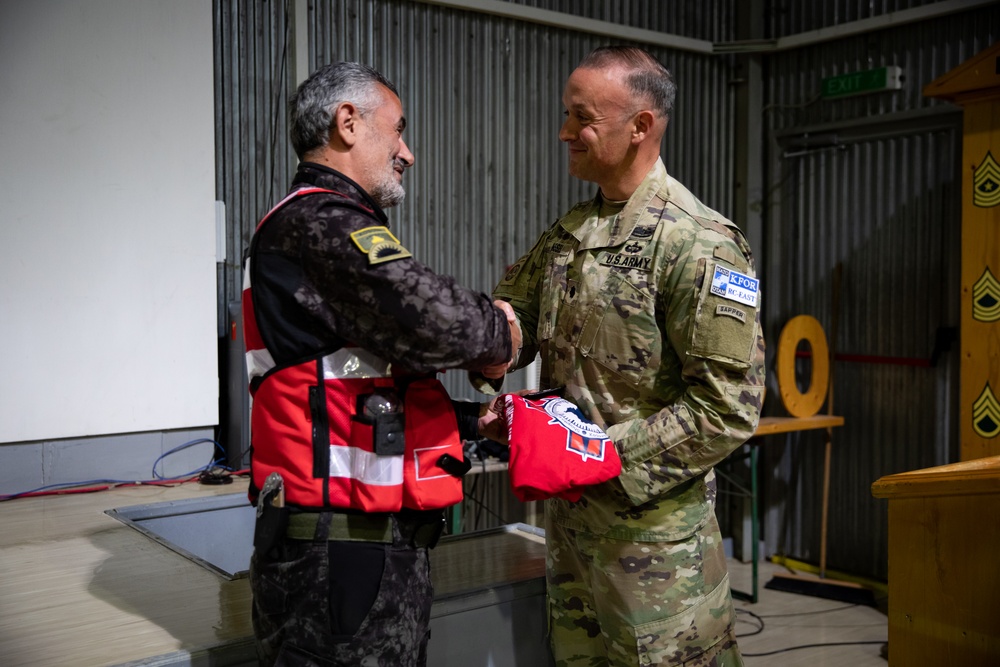 Kosovo Search and Rescue Association attend training at Camp Bondsteel