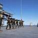 U.S. Marines with FAST Company Europe conduct weapon manipulation drills aboard the USS Mount Whitney