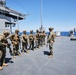 U.S. Marines with FAST Company Europe conduct weapon manipulation drills aboard the USS Mount Whitney