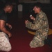 Marines fight in the dark during Martial Arts Instructor Course