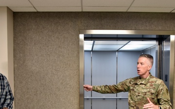 AEDC team members mark elevator replacement with ribbon cutting ceremony