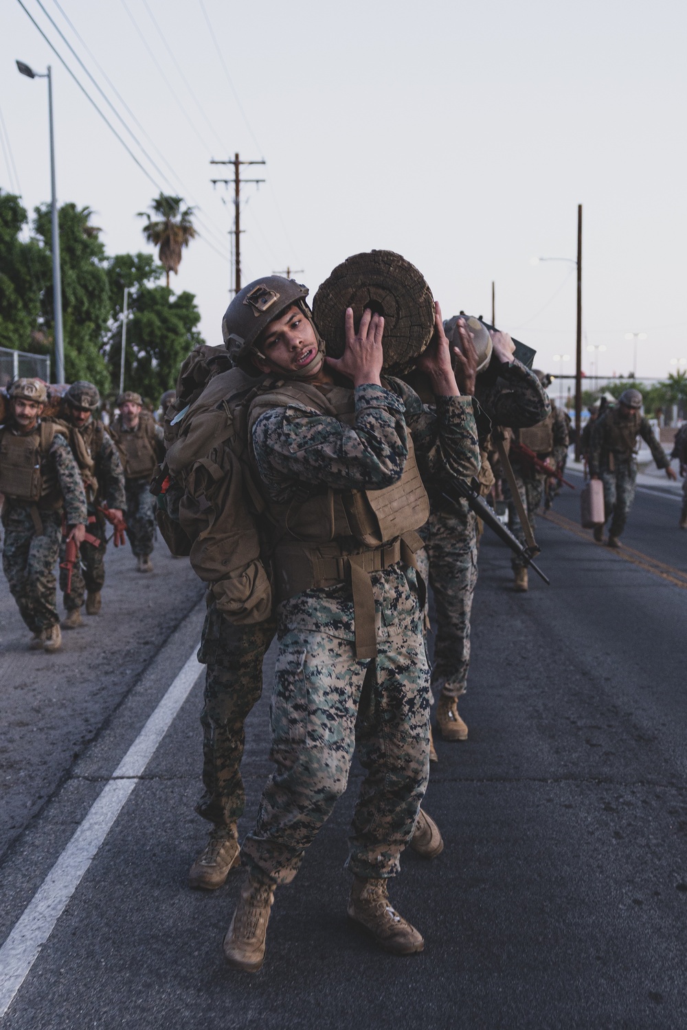 Presicion and Power: Marines fight with pugil sticks during MAIC 73-25