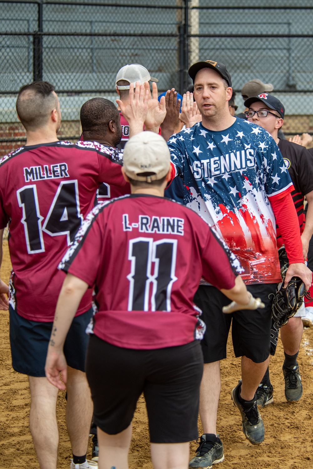 USS John C. Stennis (CVN 74) Sailors Participate in Softball Game