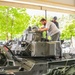 3rd Infantry Division Soldiers and Department of Defense civilian contractors install MILES gear on M2A4 Bradleys during Combined Resolve 25-02