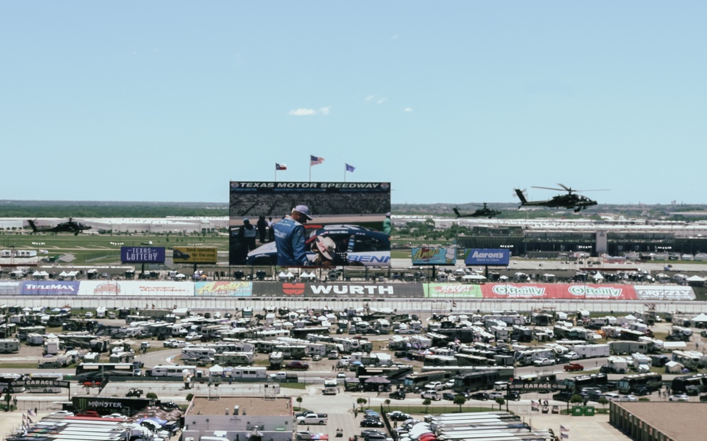 1st Air Cavalry Brigade Troopers conduct NASCAR Flyover
