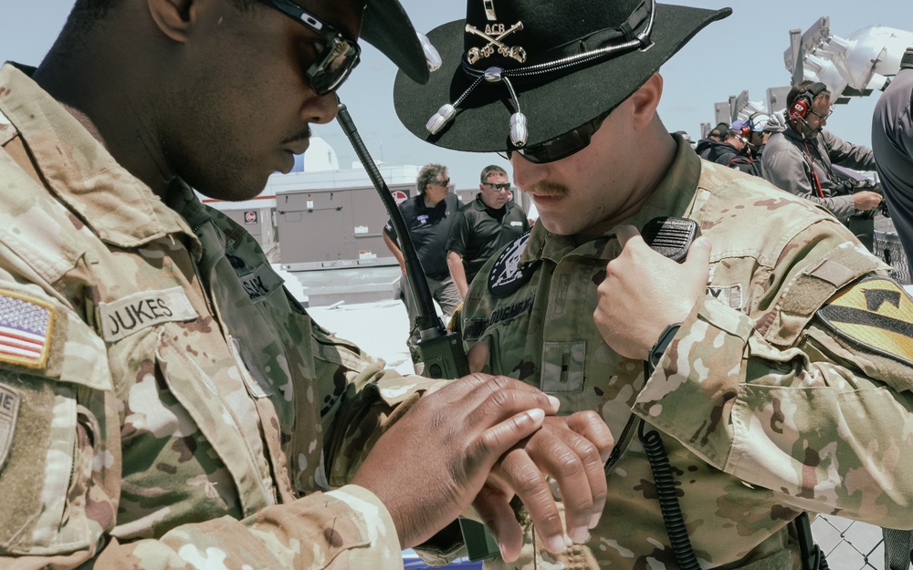 1st Air Cavalry Brigade Troopers conduct NASCAR Flyover
