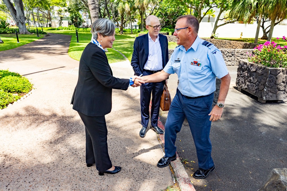 New Zealand Secretary of Defence Brook Barrington and Chief of Defence Force, Air Marshal Tony Davies visit DKI APCSS.