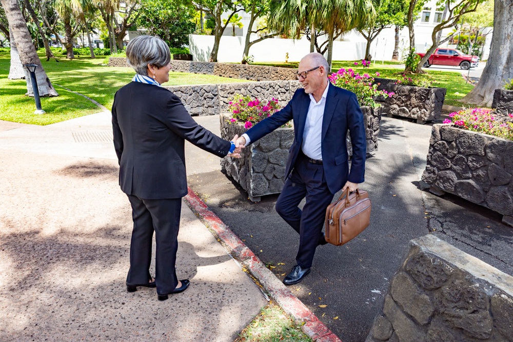 New Zealand Secretary of Defence Brook Barrington and Chief of Defence Force, Air Marshal Tony Davies visit DKI APCSS.