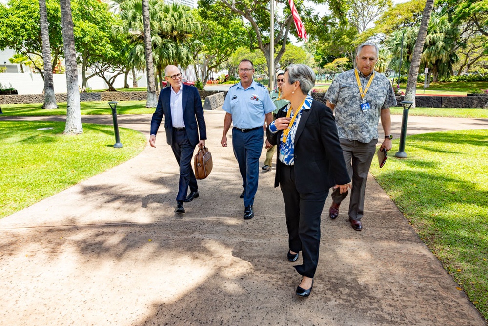 New Zealand Secretary of Defence Brook Barrington and Chief of Defence Force, Air Marshal Tony Davies visit DKI APCSS.