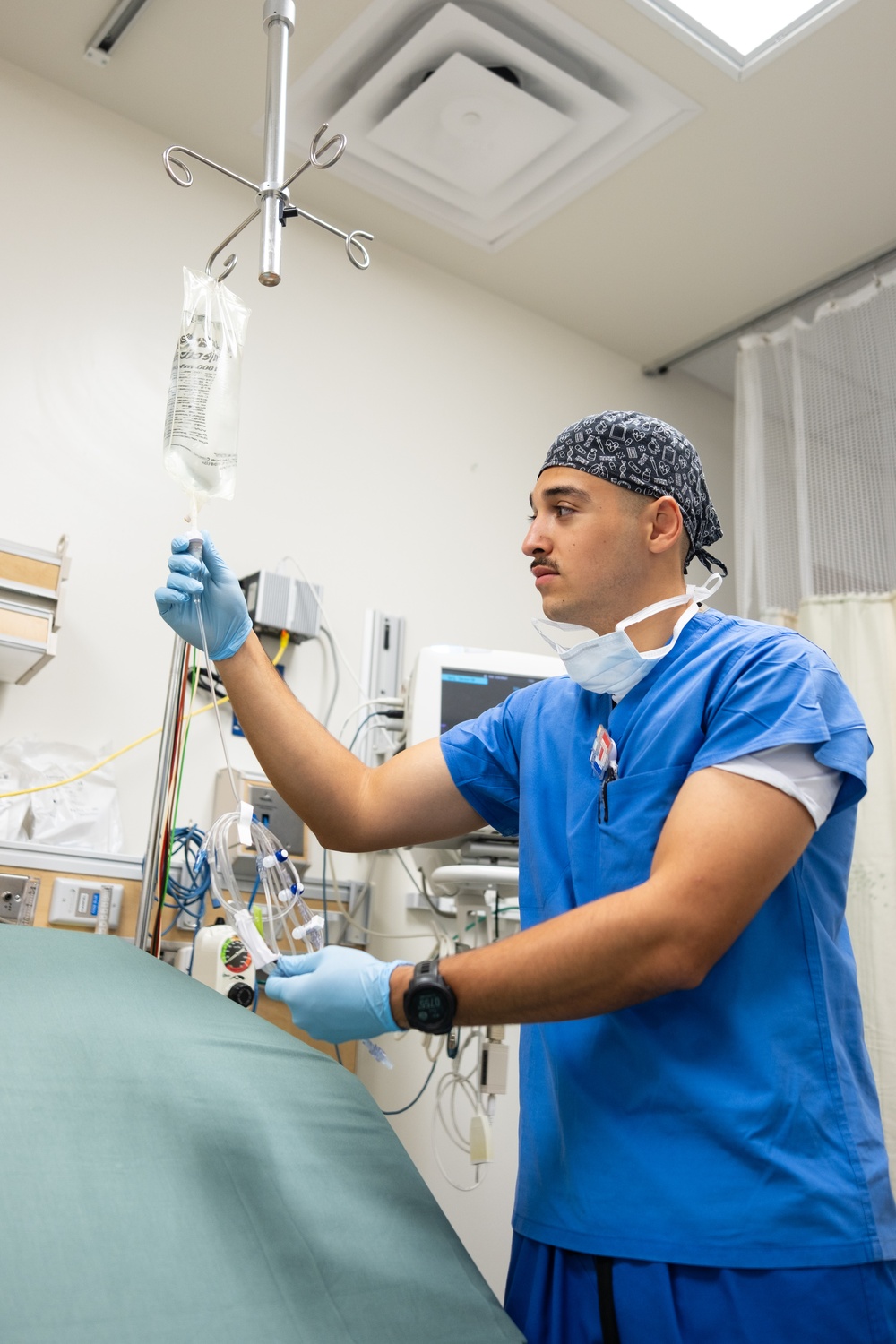 Hospital Corpsman in Action at U.S. Naval Hospital Guam