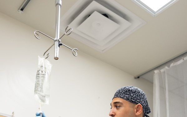 Hospital Corpsman in Action at U.S. Naval Hospital Guam