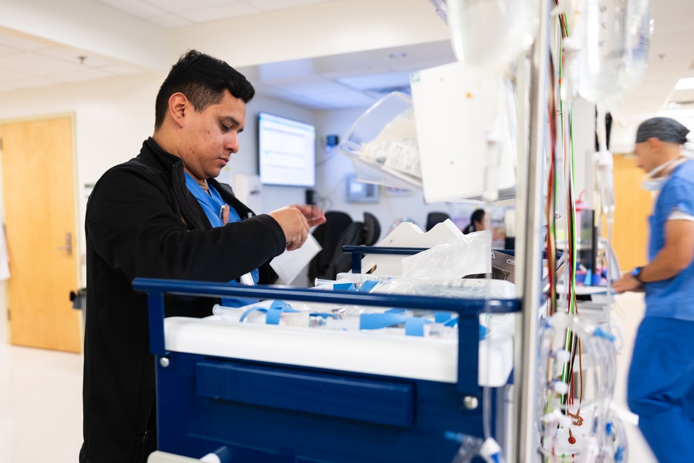 Hospital Corpsman in Action at U.S. Naval Hospital Guam