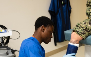 Hospital Corpsman in Action at U.S. Naval Hospital Guam