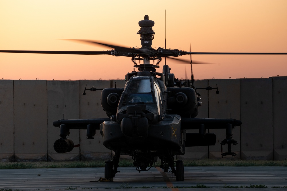 TF Cardinal AH-64 at Sunrise
