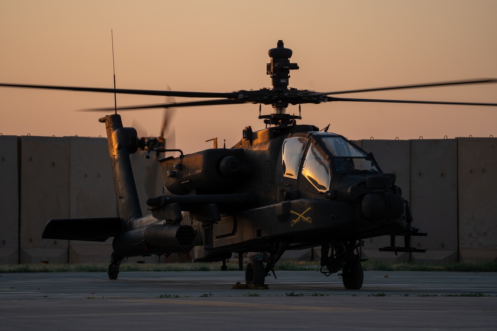 TF Cardinal AH-64 at Sunrise