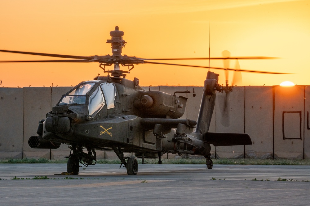 TF Cardinal AH-64 at Sunrise