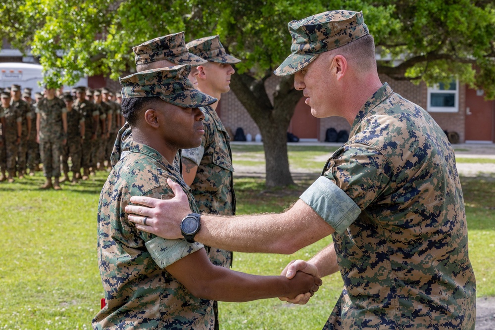Marine from Washington, D.C. receives Instructor of the Year Award