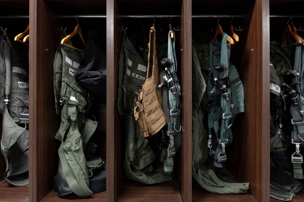 509th OSS AFE flight prepares life support equipment for pilots