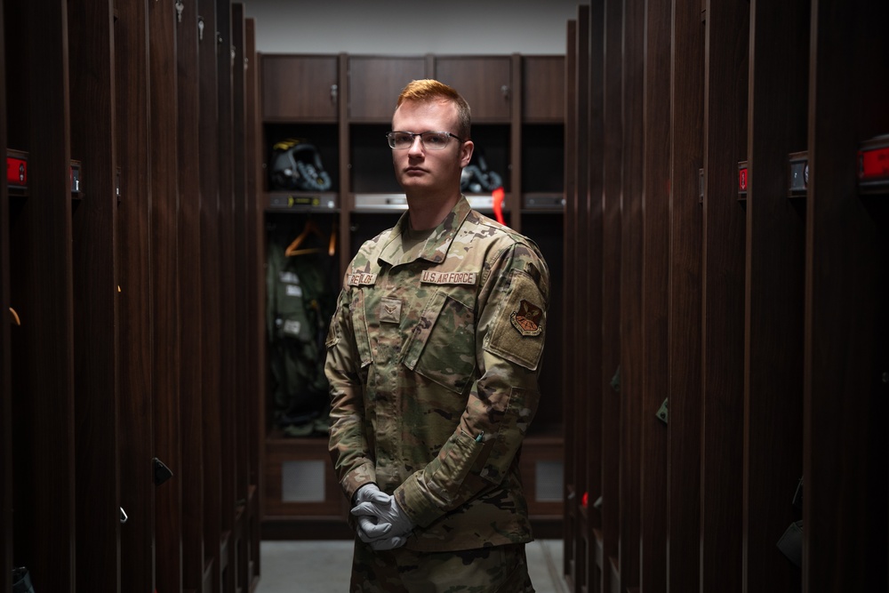 509th OSS AFE flight prepares life support equipment for pilots