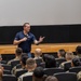 Medal of Honor recipient, U.S. Marine Corps Sgt. Dakota Meyer, speaks with Marines and sailors with Marine Corps Recruit Depot Parris Island, South Carolina