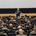 Medal of Honor recipient, U.S. Marine Corps Sgt. Dakota Meyer, speaks with Marines and sailors with Marine Corps Recruit Depot Parris Island, South Carolina
