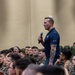 Medal of Honor recipient, U.S. Marine Corps Sgt. Dakota Meyer, speaks with Marines and sailors with Marine Corps Recruit Depot Parris Island, South Carolina