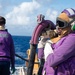 U.S. Coast Guard Cutter Stratton crew train with an U.S. Coast Guard Air Station Barbers Point MH-65 Dolphin aircrew near Hawaii
