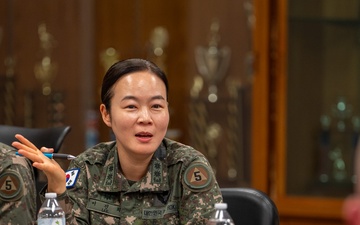 Battalion Commanders from the 5th Logistics Support Command (LSC), Republic of Korea Army (ROKA), visited Camp Carroll on Apr. 28 for an office call with U.S. Army Materiel Support Command – Korea counterparts.