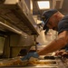 U.S. Coast Guard Cutter Stratton culinary specialists prepare lunch while transiting on the Pacific Ocean