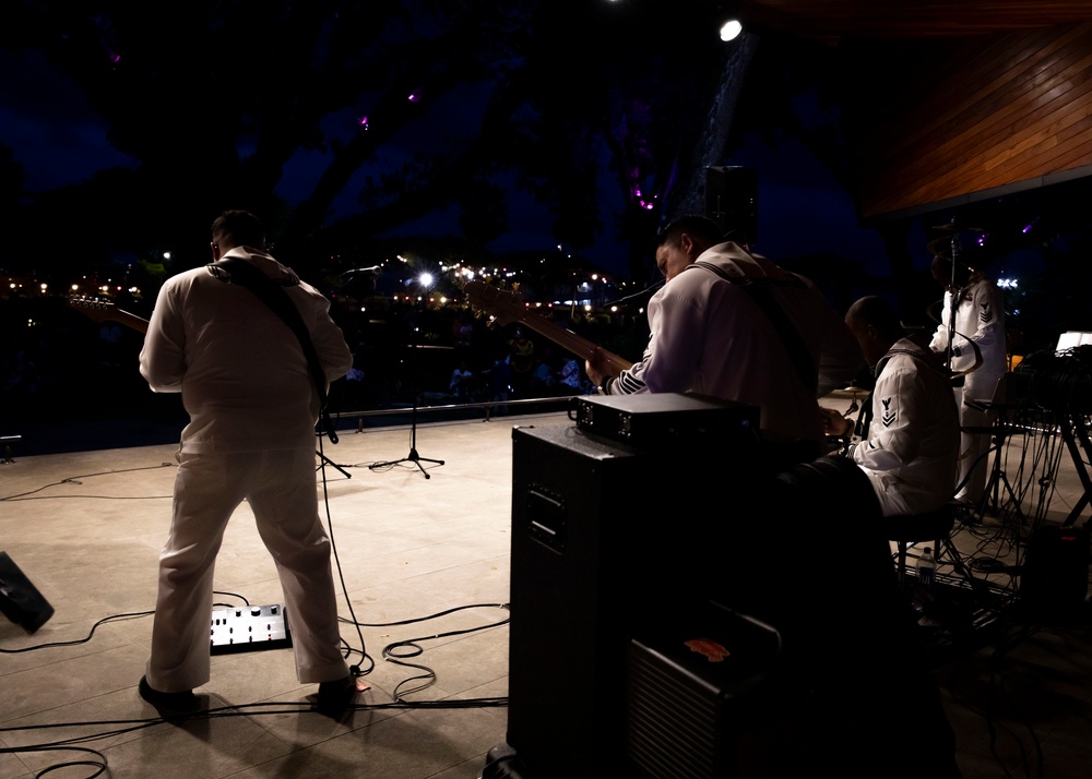 U.S. 7th Fleet Band and Republic of Fiji Navy Band Perform Together in Fiji