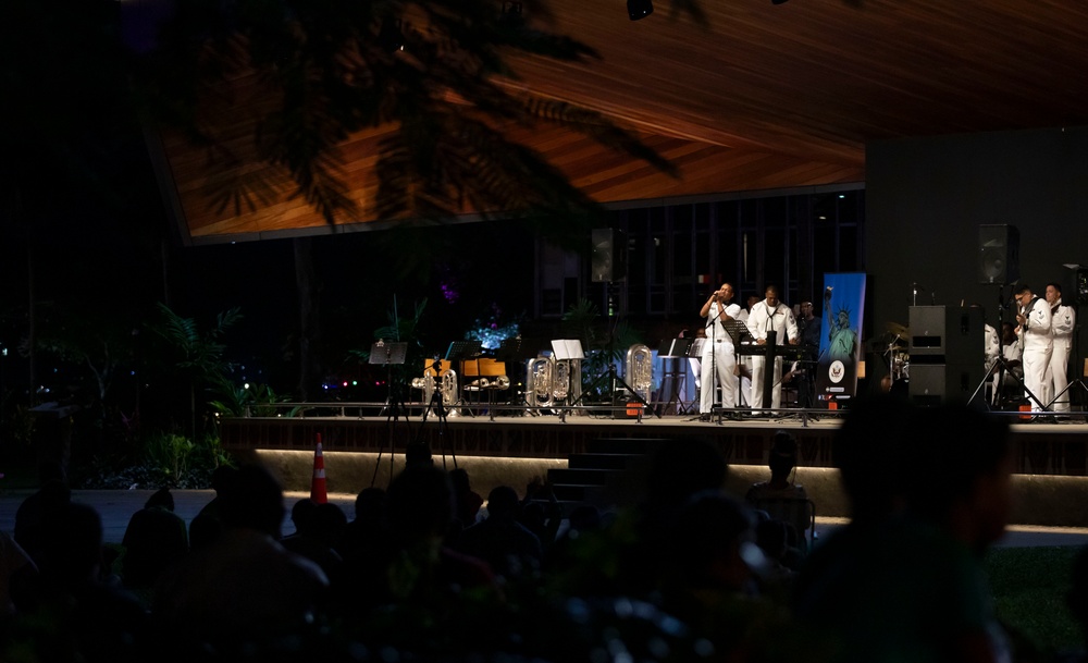 U.S. 7th Fleet Band and Republic of Fiji Navy Band Perform Together in Fiji