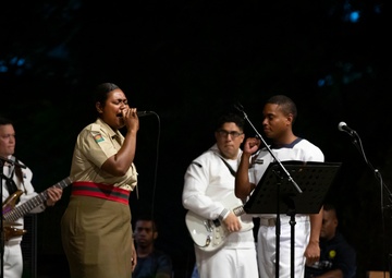 U.S. 7th Fleet Band and Republic of Fiji Navy Band Perform Together in Fiji