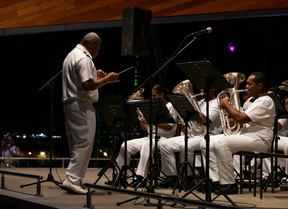 U.S. 7th Fleet Band and Republic of Fiji Navy Band Perform Together in Fiji