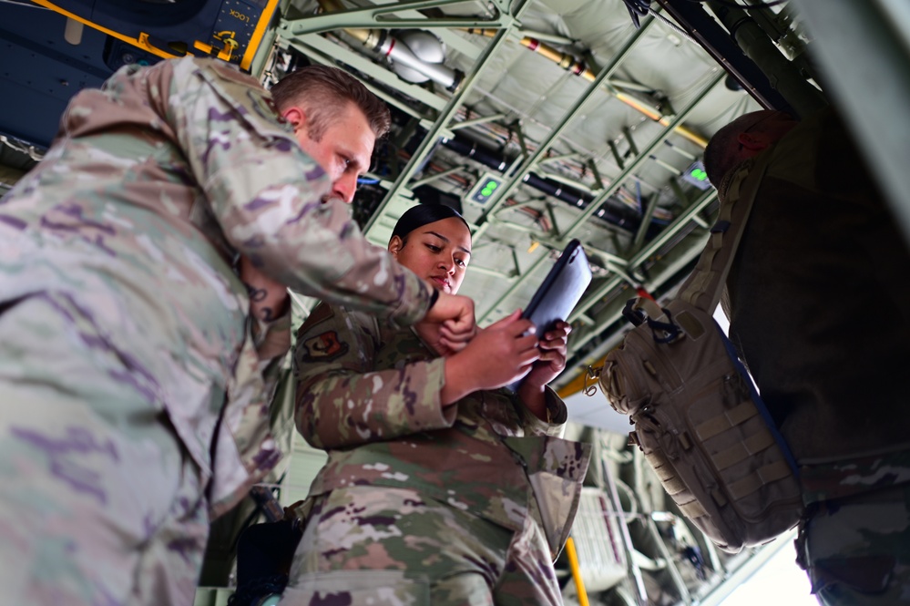 129th Maintenance Squadron works on HC-130J Combat King II