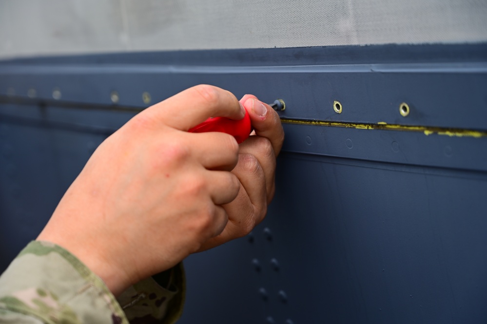129th Maintenance Squadron works on HC-130J Combat King II